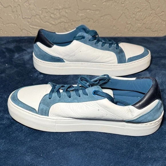 G. Brown Dynamic Low Top Sneaker Calfskin & Blue Suede Men's Size 12 Shoes